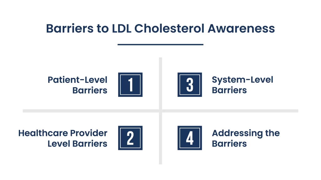 What are the barriers to LDL Cholesterol Awareness